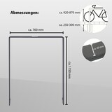 thumbnail of Fahrradanlehnbügel 115 x 76 cm Flachstahl 13 mm Anthrazit Einbetonieren Fahrradständer Parker Typ U