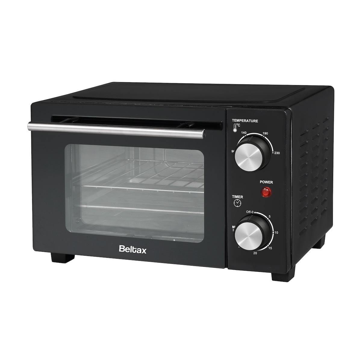 BELTAX Mini-forno 10L BEO-2010, Capacidade: 10L, Potência: 800W, Temperatura regulável até 230°C, Temporizador até 60 minutos