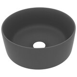 thumbnail of vidaXL Luxuriöses Waschbecken Rund Matt Dunkelgrau 40x15 cm Keramik