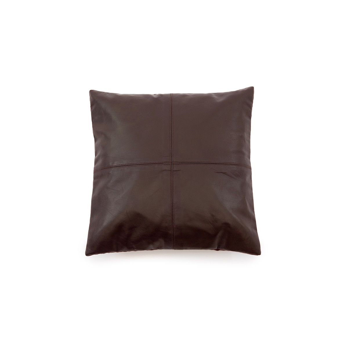 Bazar Bizar Housse de coussin en cuir 40x40 cm chocolat