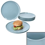 thumbnail of Ritzenhoff 6x Jasper Speiseteller Ø25,2cm Graublau Steingut 6 Pers. Essteller