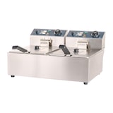 thumbnail of Cleiton® Freidora Industrial Eléctrica 6+6 Litros Doble Sobremesa | Freidora Profesional de Aceite en Acero Inox 5000 W Termostato Alta Precisión