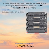 thumbnail of 4 Toner Set für HP Color LaserJet Pro MFP M 479 fdw Gigao-Tonerkassetten alle Farben 415A kompatibel MFP-M479fdw