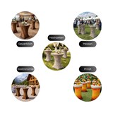 thumbnail of Stehtischhusse Stretch für Bistrotisch Motiv Ø 70-75x110-120 cm Stein