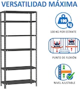 thumbnail of SimonRack Estantería Metálica con tornillos 2000x900x300 mm, 6 Alturas, 100 kg de Punto Flexión, Antracita - Comfort