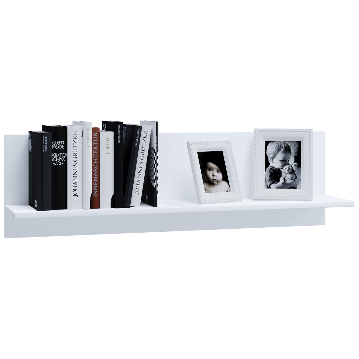 VCM Wandregal Usilo Weiß H. 30 x B. 102 x T. 20 cm