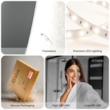 thumbnail of Mirlux Badkamerspiegel met LED Verlichting & Verwarming – Wandspiegel Rond – Anti Condens Douchespiegel - 80CM