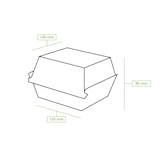 thumbnail of greenbox - Burgerboxen 13 x 14 x 8 cm, Kraftkarton, braun, 50 St.