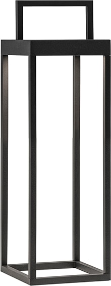 SOON Lampe – Tragbare Solar-LED 2,2 W 3000 K IP54 Steh- und Tischleuchte aus anthrazitfarbenem Aluminium, Höhe 32 cm – Rossini Illuminazione