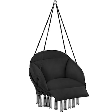 tectake Silla colgante Samira - Negro