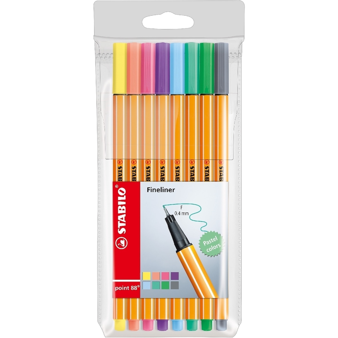 Estojo Fineliner point 88® "Pastel", com 8 canetas