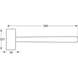 thumbnail of BAHCO Rückschlagfreier Hammer 900 g 3625PU-50
