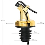 thumbnail of Tuit voor flessen zilverglans met plastic dop in een set van 3