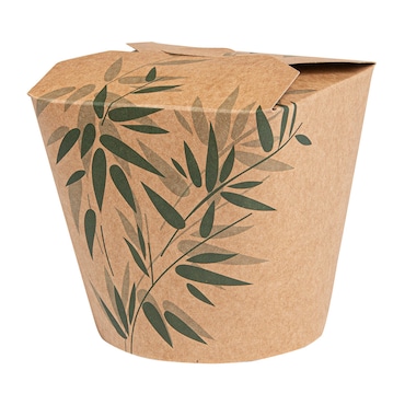 Recipientes Multi-Uso P/ Microondas 'Feel Green' 780 Ml 275 + 25 Pe G/M2 Ø9X9 Cm Castanho Cartolina (50 Unidades)