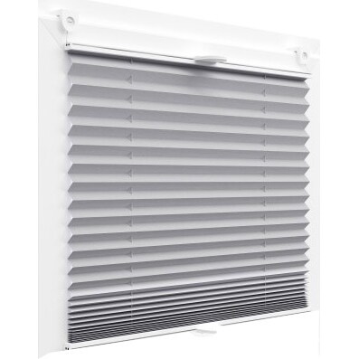 Plissee Faltrollo inkl. Klemmträger hellgrau 45x120 cm Jalousie