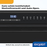 thumbnail of Exquisit Geschirrspüler GSP206-030D schwarz | Spülmaschine 55 cm | Maßgedecke: 6 Restlaufzeiten Anzeige | Standgerät