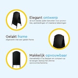 thumbnail of BRASQ Krijtstoepbord Elegance Zwart - 70x130 CM - Krijtbord - Reclamebord - Stoepbord - Dubbelzijdig - voor Binnen en Buiten - Horeca