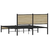 thumbnail of vidaXL Metallbett ohne Matratze Sonoma-Eiche 140x190 cm