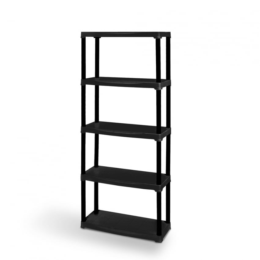 Scaffale 5 ripiani in plastica portata 100 kg casa magazzino 70x30x175cm Plasty5-0005442OT210