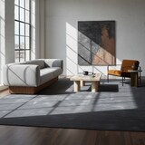 thumbnail of Teppich Waschbar Uni Modern Esszimmer Flur Läufer Grau 80x250 cm OEKO-TEX Fußbodenheizung geeignet Gekettelt – LECH von Kadima Design