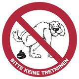 thumbnail of Verbotsschild, Bitte keine Tretminen, Aluminium, Ø 200 mm - praxisbewährt - 200x0.45 mm Aluminium geprägt