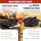 thumbnail of Victoria Pressa per Tortillas Messicane in Ghisa HD 20cm Pataconera Colombiana Roti Maker, VIC-34214, Nero