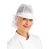thumbnail of Trilby hoed met haarnetje wit M