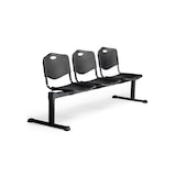 thumbnail of Bancada Pozohondo 3 plazas con asiento en plástico inyectado negro