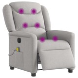 thumbnail of vidaXL Massagesessel Elektrisch Wolkengrau Stoff