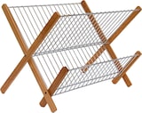 thumbnail of Relaxdays Abtropfgestell CROSS, zum Klappen, für Teller, Tassen, Bambus, Metall, Abtropfständer, 27 x 39 x 29 cm, natur