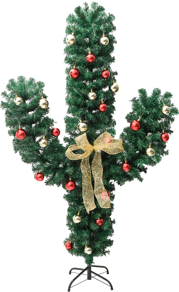 vidaXL Weihnachtsdeko Kaktus mit Ständer und LED Grün 150 cm PVC
