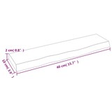 thumbnail of vidaXL Wandregal Dunkelbraun 40x10x2 cm Massivholz Eiche Behandelt