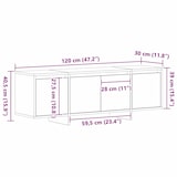 thumbnail of vidaXL TV-Schränk Schwarz 120 x 30 x 40.5 cm Holzwerkstoff