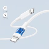 thumbnail of USB-C Lade- und Datenkabel für Apple Geräte – 2 m Schnellladekabel für iPhone 5 bis 14 inkl. Pro, Max, Mini, iPad und iPod – Weiß