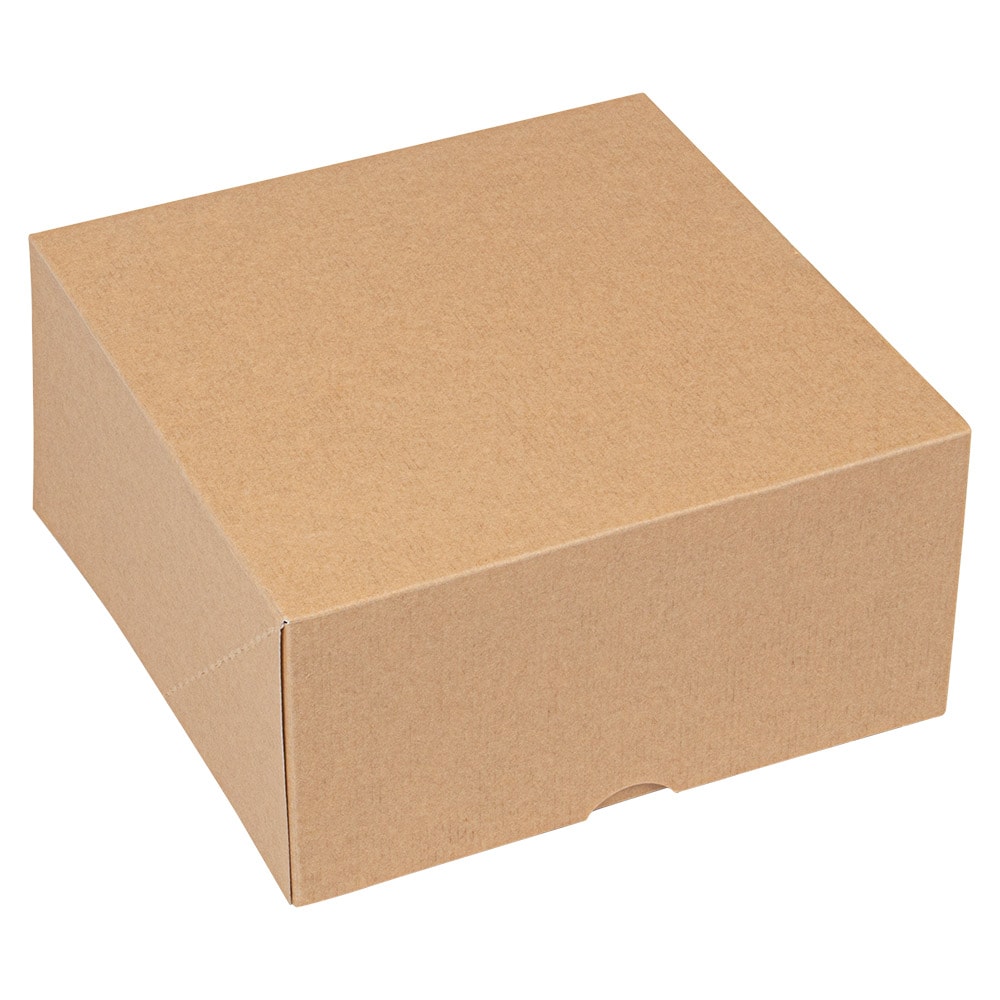 Cajas Pastelería Sin Ventana 'Thepack' 240 G/M2 16X16X8 Cm Natural Cartón Ondulado Nano-Micro (200 Unidades)