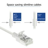 thumbnail of ACT DC6907 LSZH U/FTP CAT6A Datacenter Slimline Patchkabel Snagless | RJ45 Connectoren | Wit | 7 meter
