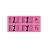 thumbnail of CombiCraft Wertmarken Karte auf fuchsiafarbenem Papier mit schwarzem Druck mit 5 Wert-Einheiten