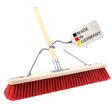 thumbnail of Stabiler Straßenbesen 60cm Breit mit speziellem Stielstabilisator und Stiel 160cm Lang rote Borsten Besen Kehrbesen