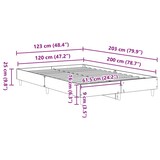 thumbnail of vidaXL Bettgestell ohne Matratze Schwarz 120x200 cm Holzwerkstoff