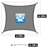 thumbnail of 6x4 Toldo Rectangular Impermeable - Toldo Vela para Sombra Toldo Terraza Patio