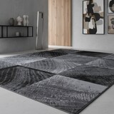 thumbnail of Teppich Kurzflor Karo Modern Waschbar Strapazierfähig Esszimmer Flur OEKO-TEX Schwarz 160x230 cm Schadstoffgeprüft – INN von Kadima Design