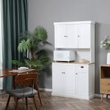 thumbnail of HOMCOM Credenza Cucina con Armadietti e Cassetto Stile Country Bianco