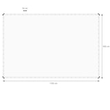 thumbnail of ECD Germany Abdeckplane Gewebeplane mit Ösen 8x12m 96m² 260g/m² Weiß aus Polyethylen Schimmelresistent Wasserdicht Reißfest Schutzplane Bootsplane