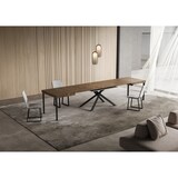 thumbnail of Niket ausziehbarer Nussbaumtisch 140/400x90 cm mit anthrazitfarbenen Beinen