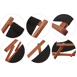 thumbnail of Liegestuhl Sonnenliege schwarz Fußablage Kissen Gartenliege Holz Deckchair Gartenmöbel 10-305FKD