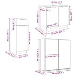 thumbnail of vidaXL 3-tlg. Badmöbel-Set Weiß Holzwerkstoff 34x32x90cm