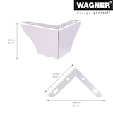 thumbnail of WAGNER Möbelfüße SOFA WINGS 4tlg. Set - 12 x 12 x 8 cm, Stahl verchromt, Anschraubplatte, für Palettenmöbel - 12045004