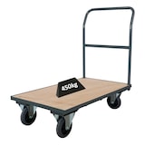 thumbnail of PROREGAL Profi Plattformwagen | HxBxT 102x60x98cm | Traglast 450kg | Grau | Transportwagen Handwagen Materialwagen