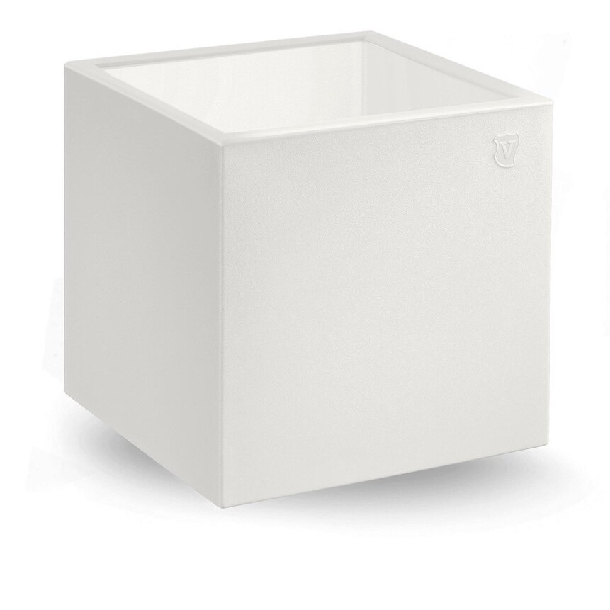 Lyxo Design - Tavolino Quadrato Blok da Esterno e Interno in Polietilene colore Perla 55x55x55 cm TA420-0550M1
