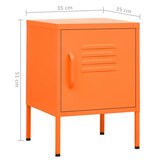 thumbnail of vidaXL Nachttische 2 Stk. Orange 35x35x51 cm Stahl